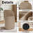 Round Ottoman with Storage, Modern Ottoman with Foldable Backrest, Sherpa Upholstered Ottoman for Living Room and Bedroom-1008355810