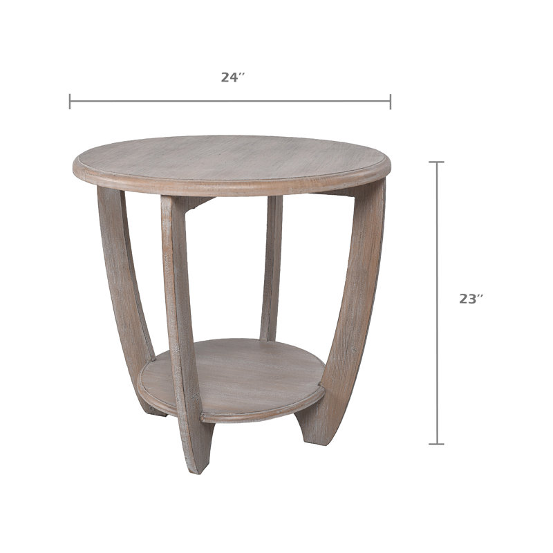 Jerick Rustic Farmhouse End Table, French Country Accent Side Table