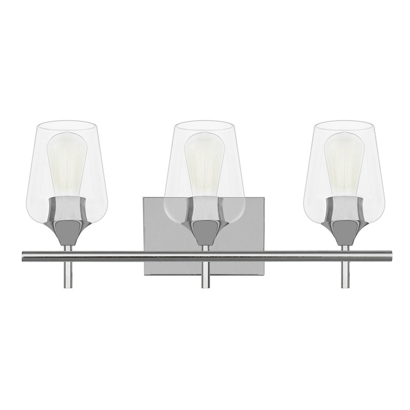 2 - Light Dimmable Vanity Light, Chrome, 3