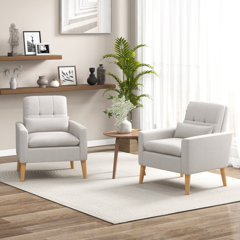 Fauteuil Kendahl, Lin beige