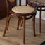 Ensemble de 2 chaises d'appoint à dossier beige et brun noisette