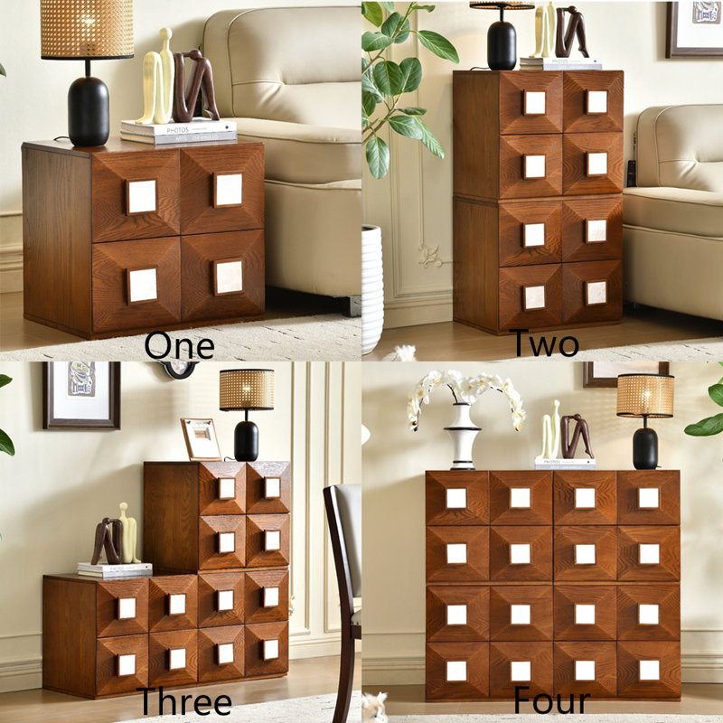 Armoire console en bois de frêne massif
