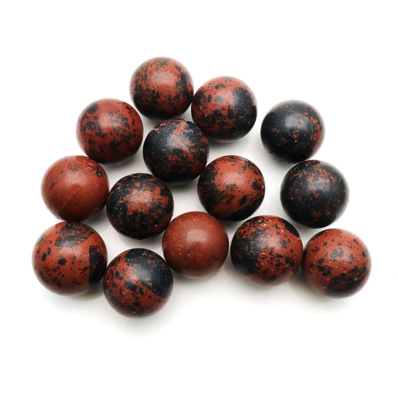 Natural Polished Gemstone Sphere, Decorative Accent, Smooth Ball Home Decor, 15-25mm, Red Jasper
