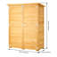 Remise de rangement extérieure imperméable en bois avec cadre en métal, remise pour outils de jardin