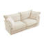 Canapé modulable moderne 2 places Cloud de 212 cm (83,4 po), en chenille résistante aux animaux, avec housses amovibles et lavables, assise profonde, structure en bois massif, beige, idéal pour un salon ou un appartement.
