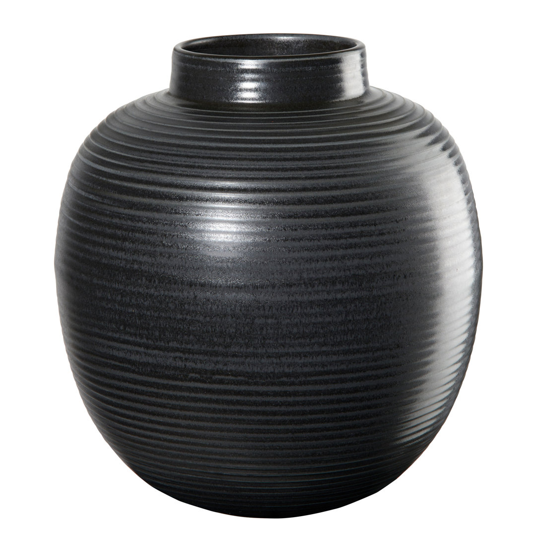 ASA Selection Japandi Vase, Tischvase, Dekovase, Blumenvase, Steingut, Soft Shell, H 29 cm