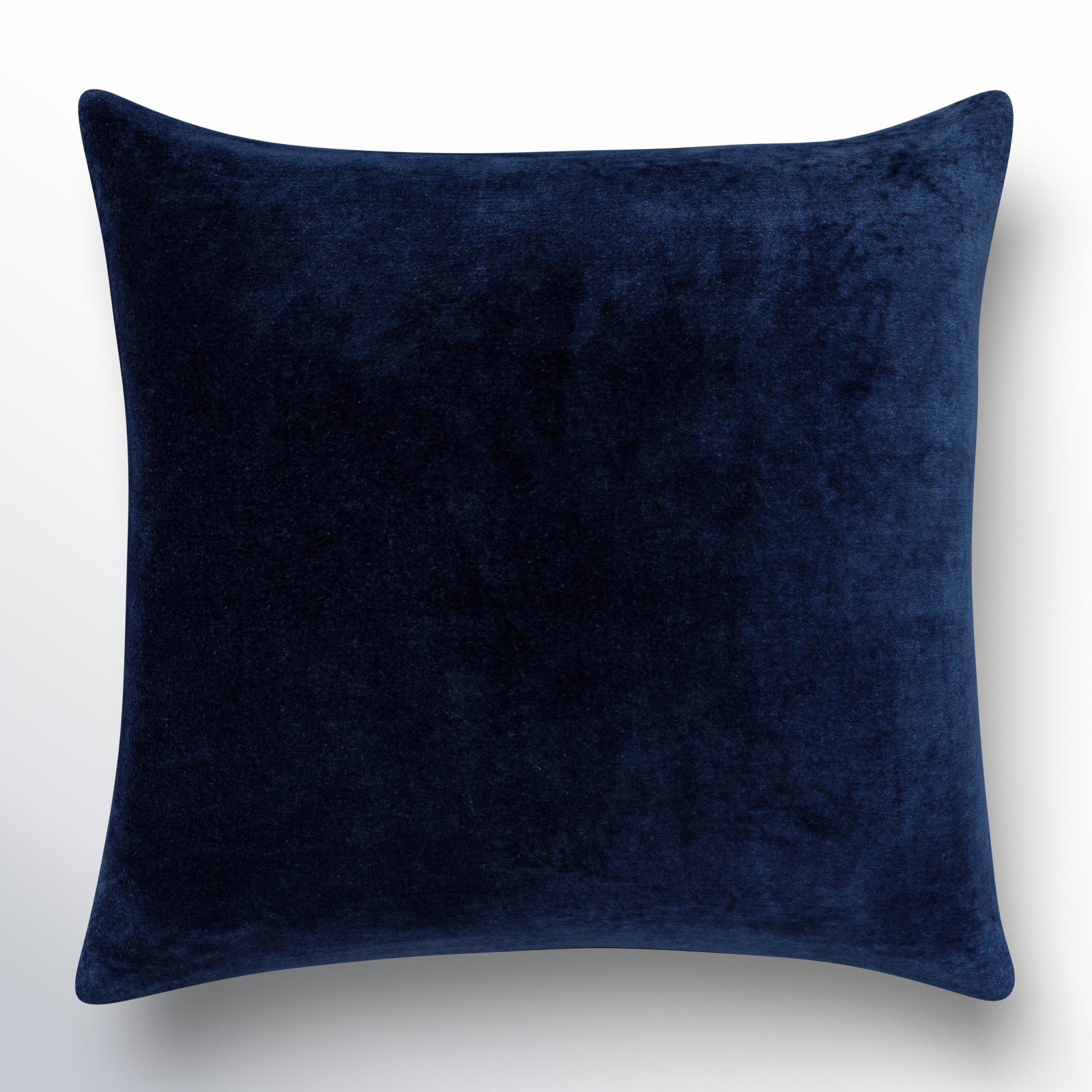 Denny Velvet Throw Pillow , Pillow Cover Only - No Insert, 18"H x 18"W, Navy Blue