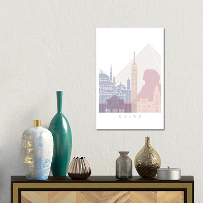 Cairo Skyline Pastel by Paul Rommer - Gallery-Wrapped Canvas Giclée on Canvas