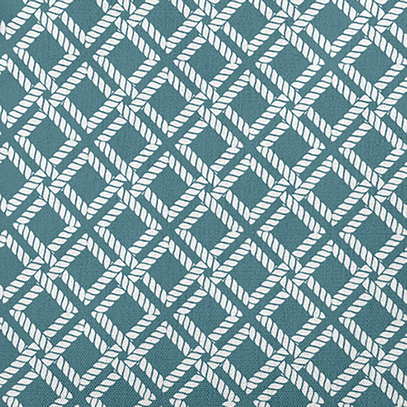 Coussin Nautical Nights, H 20 po x l 20 po, Bleu minéral géométrique