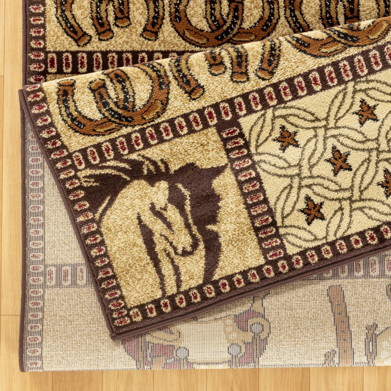 Tribes GC_YLS4009 Beige Southwest Area Rug, Rectangle 7'10" x 10'3"