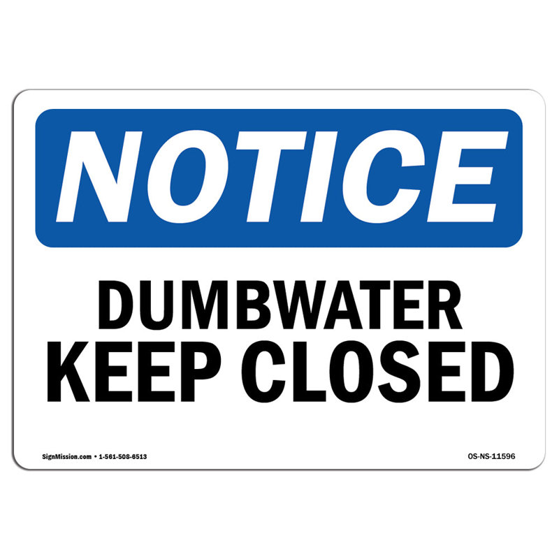 Dumbwaiter Keep Closed Sign