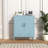 Multipurpose Metal Storage Cabinet with 2 Adjustable Shelves, Heavy Duty & Lockable Storage Organizer Made of Thickened Steel, Easy to Assemble for Home, Living Room-110904335