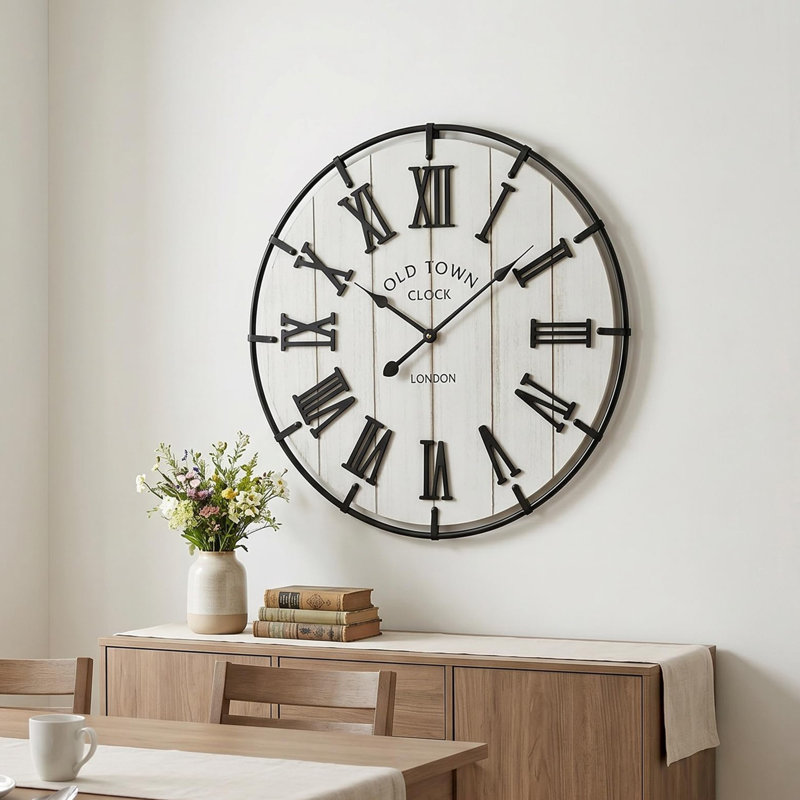 Grande horloge murale 20 pouces, 24, Blanc