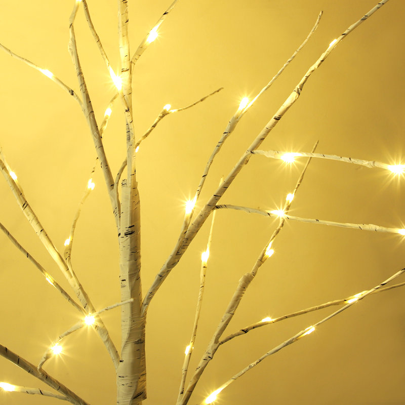 48'' Faux Birch Tree in Freestanding