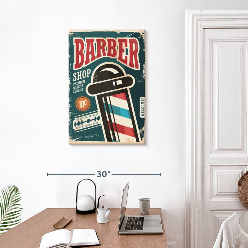 Barber Poster, 30" H x 20" W