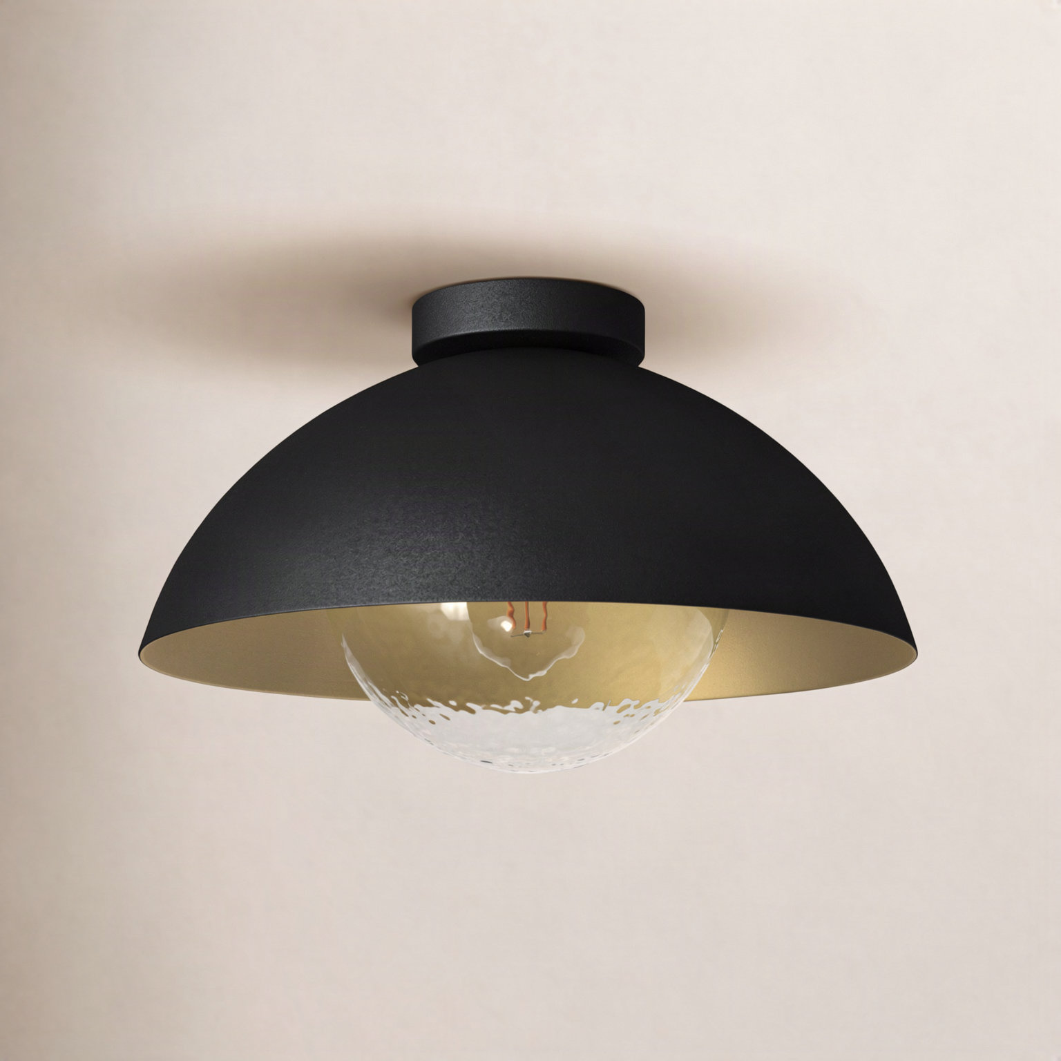 Suna Single Light Metal Semi Flush Mount