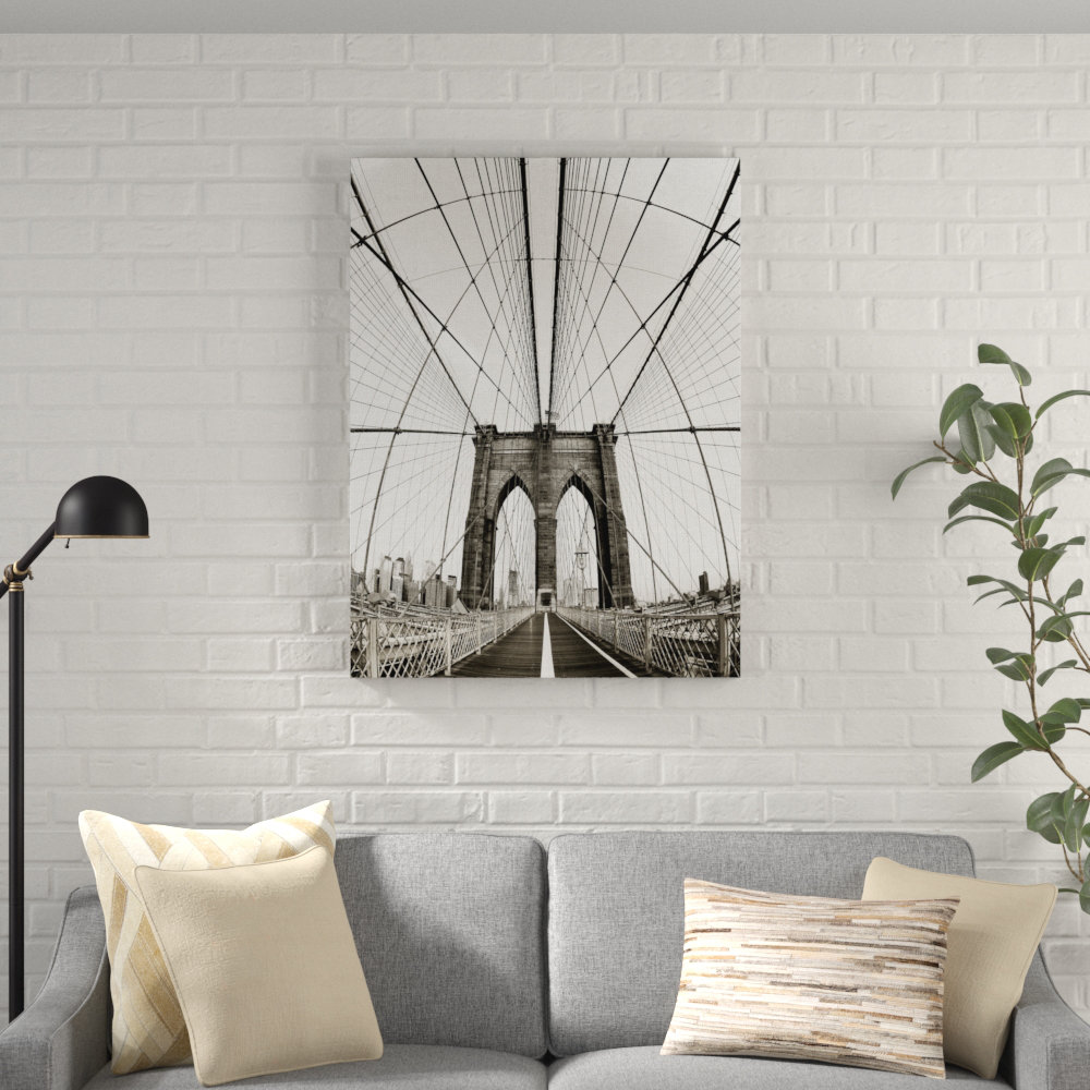 " Vintage Brooklyn Bridge " by Danita Delimont Williston Forge 