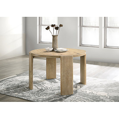 Table de salle à manger ronde avec base à quatre pieds