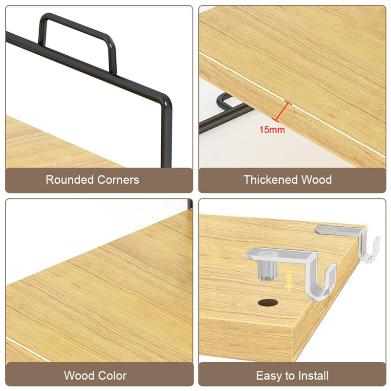 Ahtziri Manufactured Wood/Metal Desk Organiser