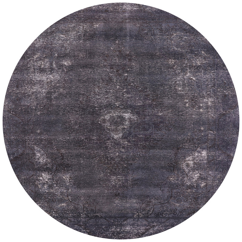Merild Abstract Indoor Rug, Round 4'