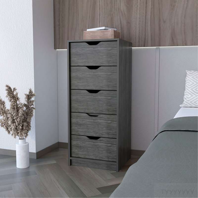 Commode Kamran, chambre, chêne fumé