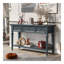 Console de style rétro classique avec trois tiroirs supérieurs et une tablette inférieure de style ouvert, facile à assembler (bleu marine)-1639781749