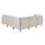Canapé modulaire en lin rembourré avec pieds en métal-593092510
