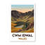 Cwm Idwal, Wales - Romantic Travel Poster of Snowdonia's Mountain Lake. Giclee Print on Wrapped Canvas. Wall Art, Home Decor - Natural Landmarks, Wales 1 Piece Wrapped Canvas Wall Art-1134148113