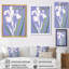 «Minimal White Iris Flower On Mauve - Iris», art mural-1735035779-1735035790