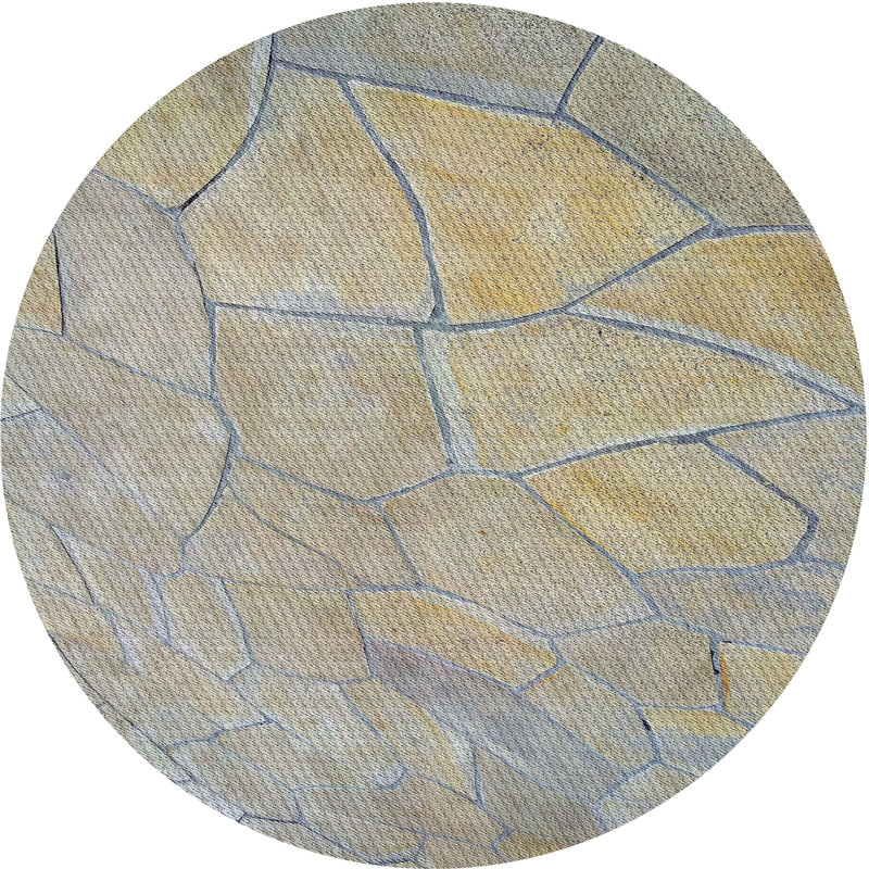 Tapis brun clair, Rond 8 pi