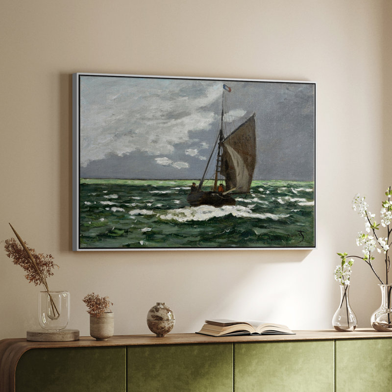 Rétro nautique - Lxxv, Toile avec cadre blanc, H 27 po x l 41 po x P 2 po