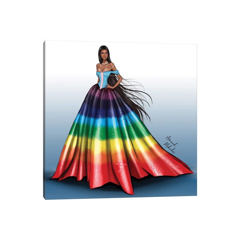 PRIDE par Armand Mehidri - Estampe numérique sur toile tendue avec châssis, H 12 po x l 12 po x P 0,75 po