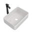 Lavabo vasque rectangulaire en céramique avec robinet L 19 po x l 15 po Mocoloo-68835983