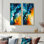 «Colorful Lyrical Abstraction Dream Fragments I», art mural abstrait 2 pièces