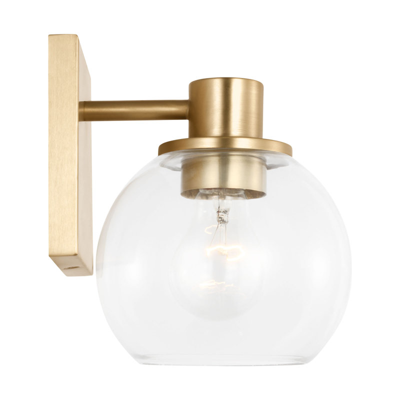 Rito Small Bath from Generation Lighting , 1 Light, Satin Brass, 7.125" H x 6" W x 7" D
