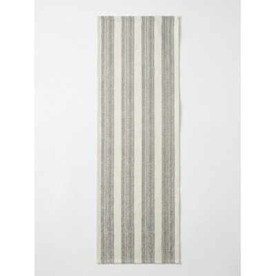 Mint Green Sardinia Stripe Indoor Outdoor Table Runner 14x72