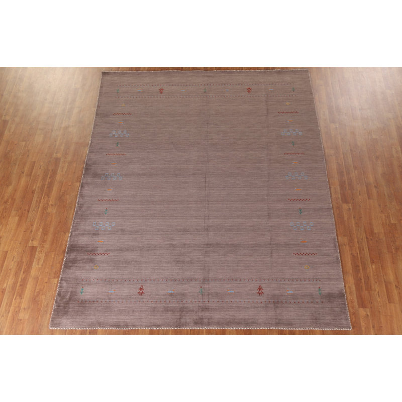 Tapis brun Gabbeh 8 x 10