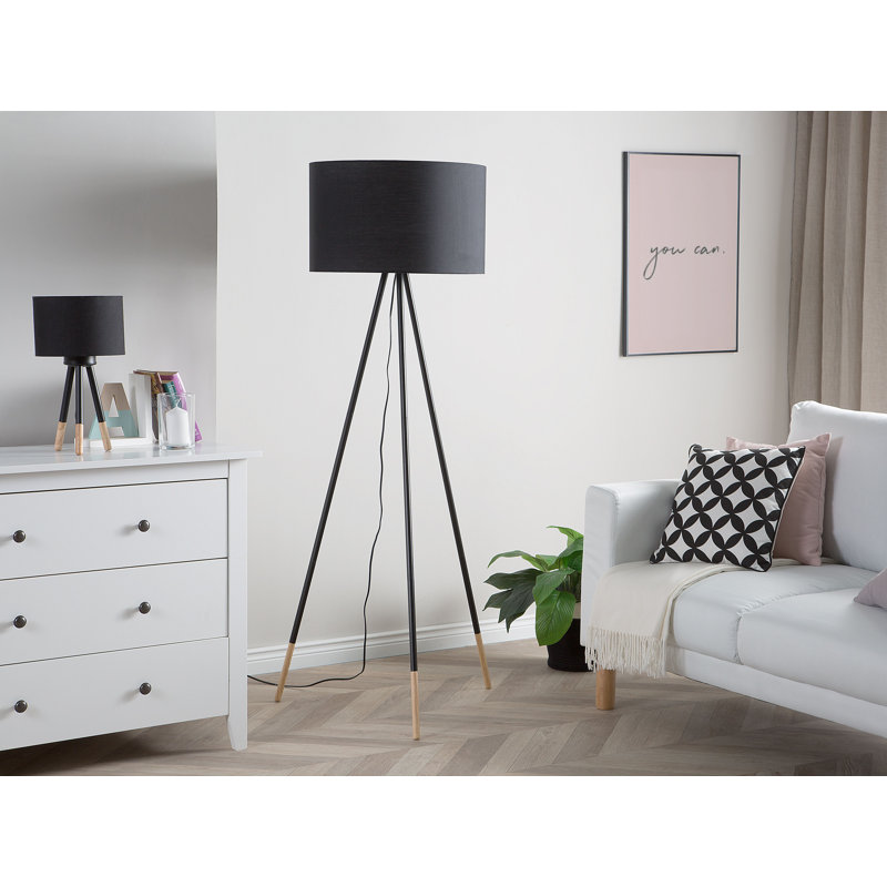 Acker Tripod Floor Lamp, Black
