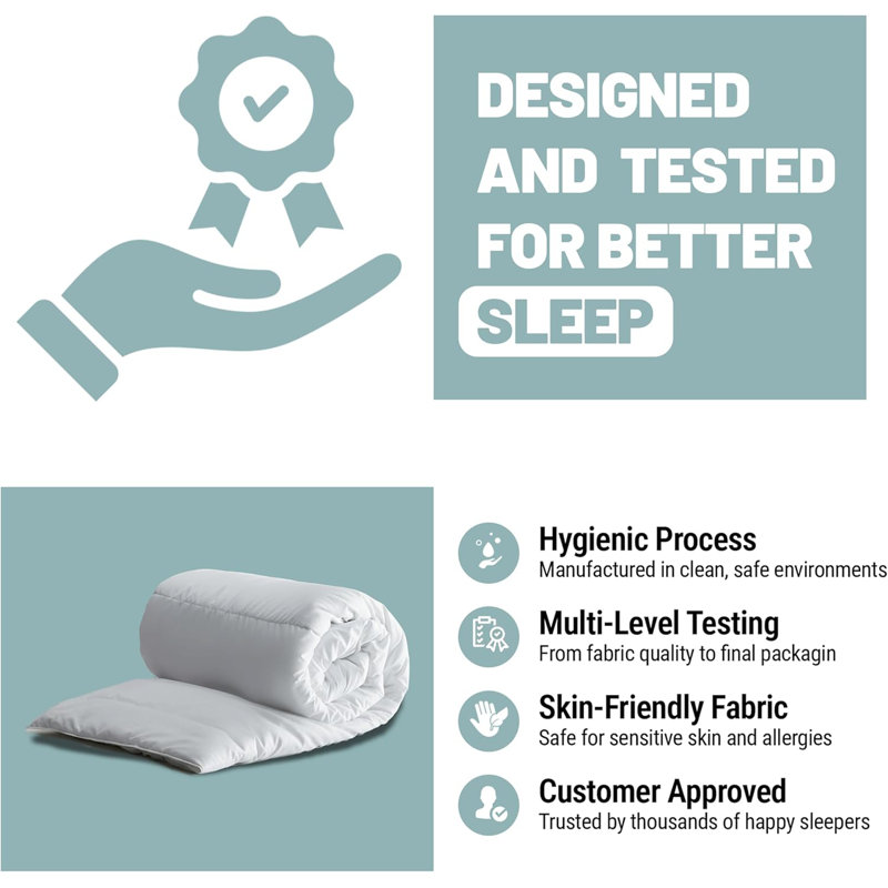 Aspire Homeware 2.5 Tog Summer Duvet for Cool and Comfortable Sleep, King (230cm Width X 220cm Length)