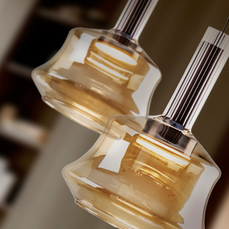 1 - Light LED Pendant, Bronze