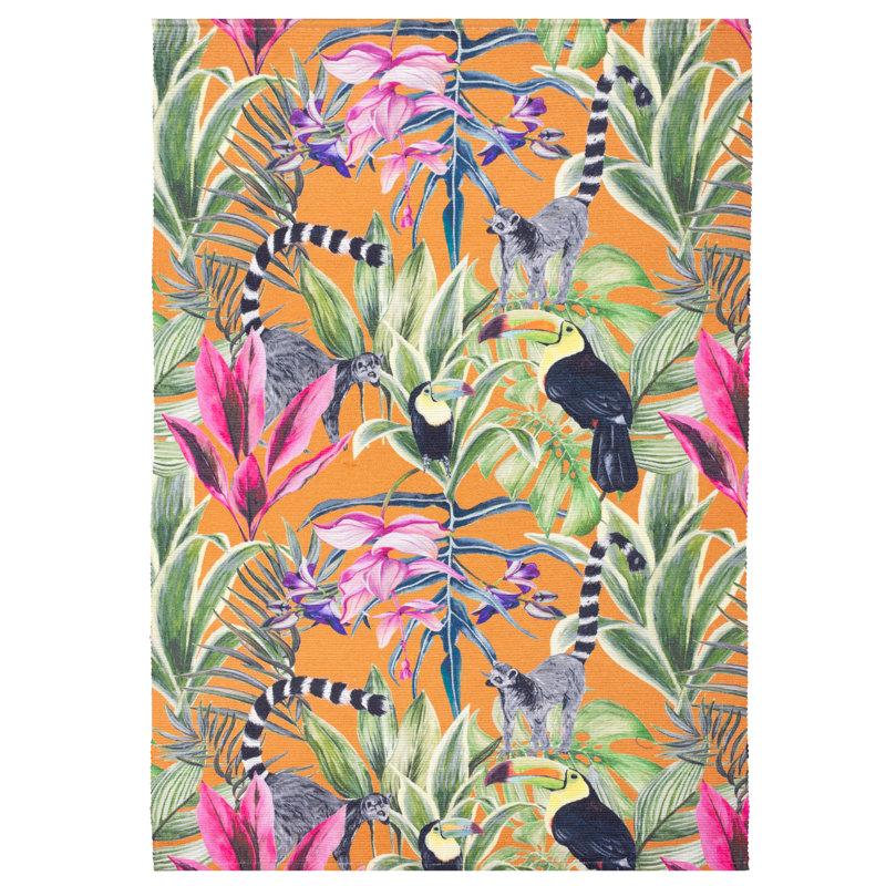 Floral 120cm X 170cm Indoor / Outdoor Area Rug