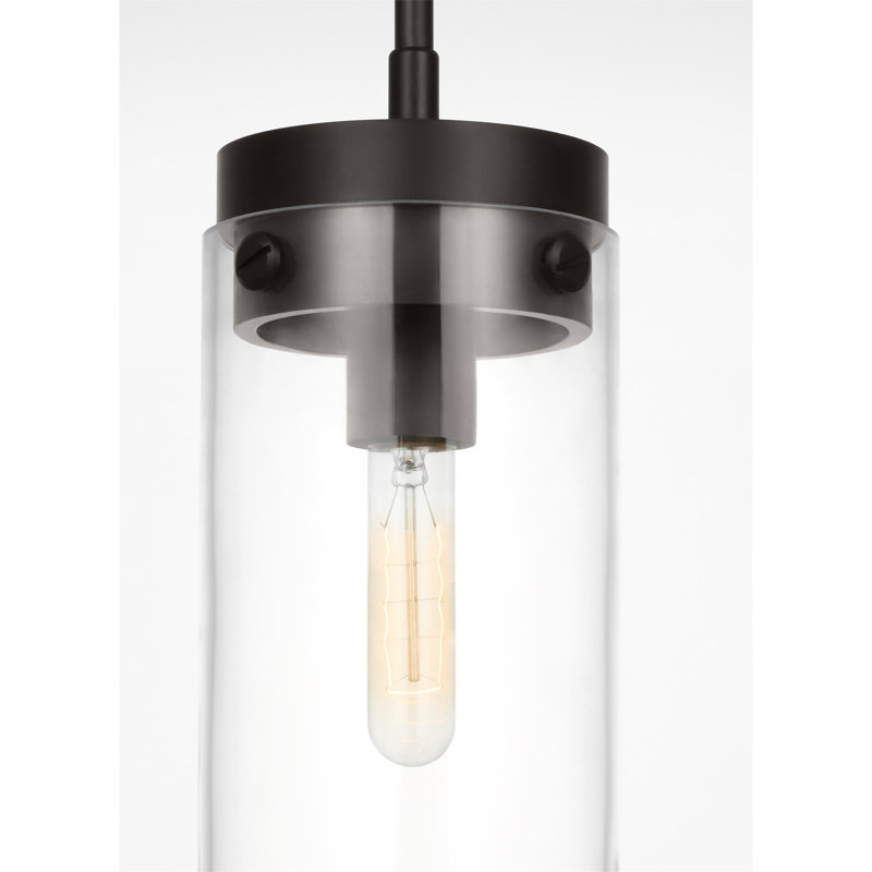 Luminaire suspendu noir à 1 lumière Bayla