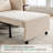  87'L 3-In-1 Convertible Chair Linen Sleeper with Adjustable Backrest and Storage Bag Set Of 2-2002382888