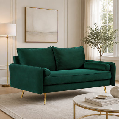 Modern Velvet Loveseat 2-Seater Couch