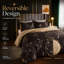 Premium Duvet Cover Set Double Brushed Microfiber Reversible With Zipper Closure & Corner Ties-123411639