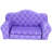 Sophia’s Plush Purple Moroccan Print Pull-Out Sofa/Bed for 18" Dolls