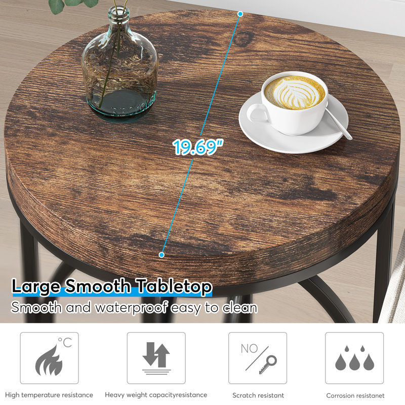 Kashten Round End Table