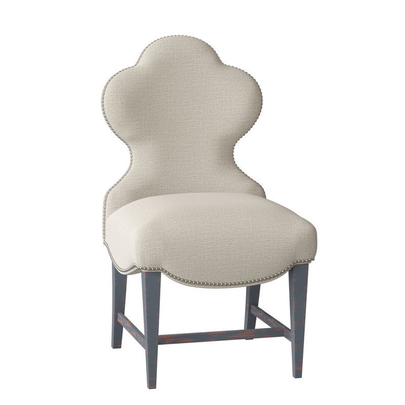 Ace Of Clubs Dining Chair, Vintage Ebony, Polished Nickel Small, Margaret Lipstick