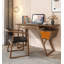 Bureau chic en bois massif: contraste moderne et utilitaire-109691261
