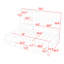 Lit de jour simple avec tablettes de rangement et tiroirs Akay-866813350